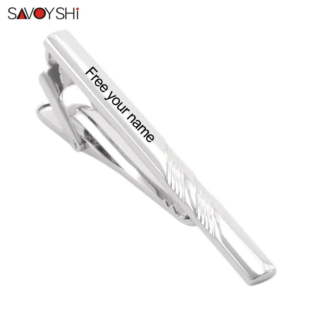 

Мужской зажим для галстука SAVOYSHI, классический серебристый цвет, Подарочный зажим для галстука в деловом стиле, высокое качество