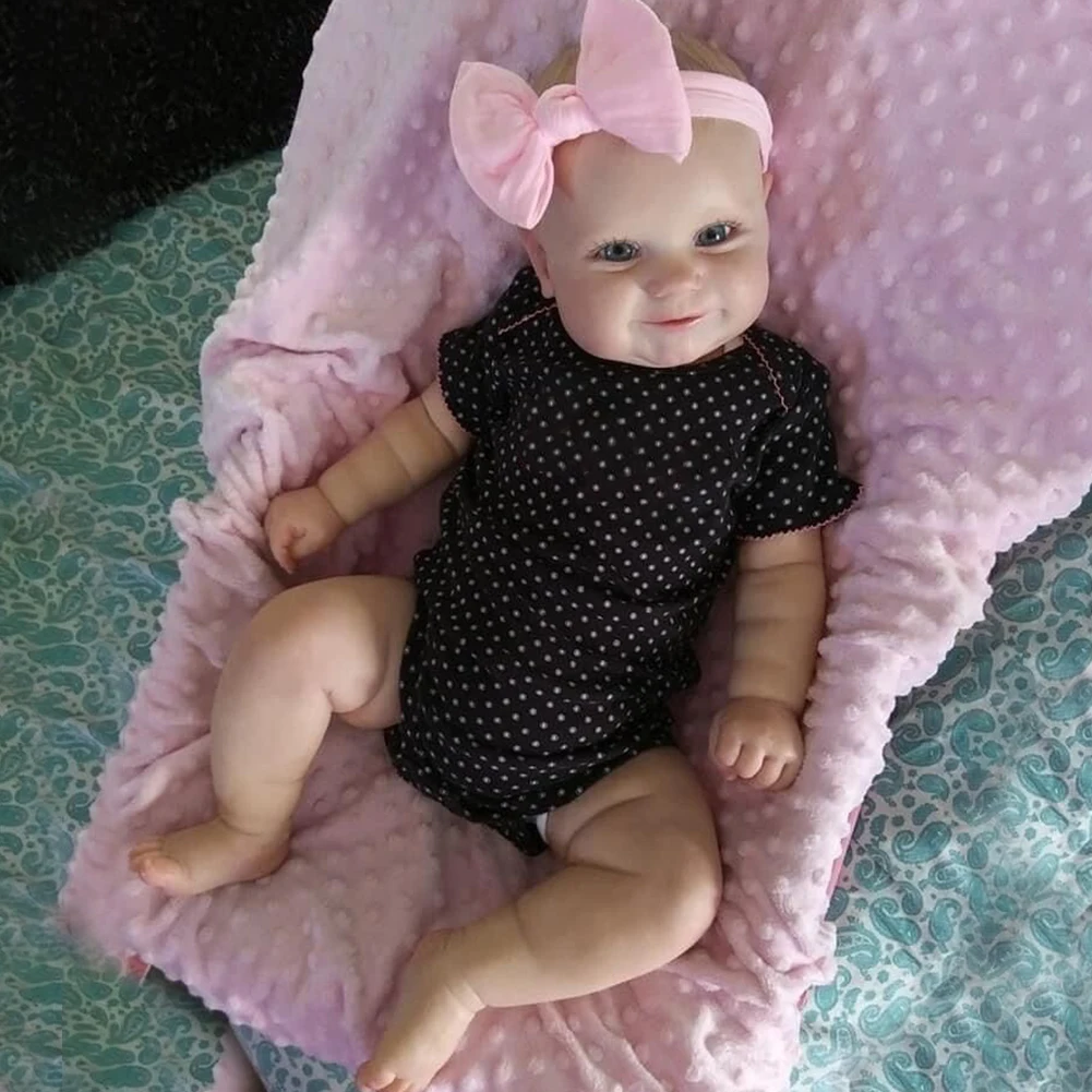 

Silicone Reborn Baby Simulation Doll with Hand-Drawing Hair Newborn Babies Doll Kids Reborn Toddler Child Play House Game