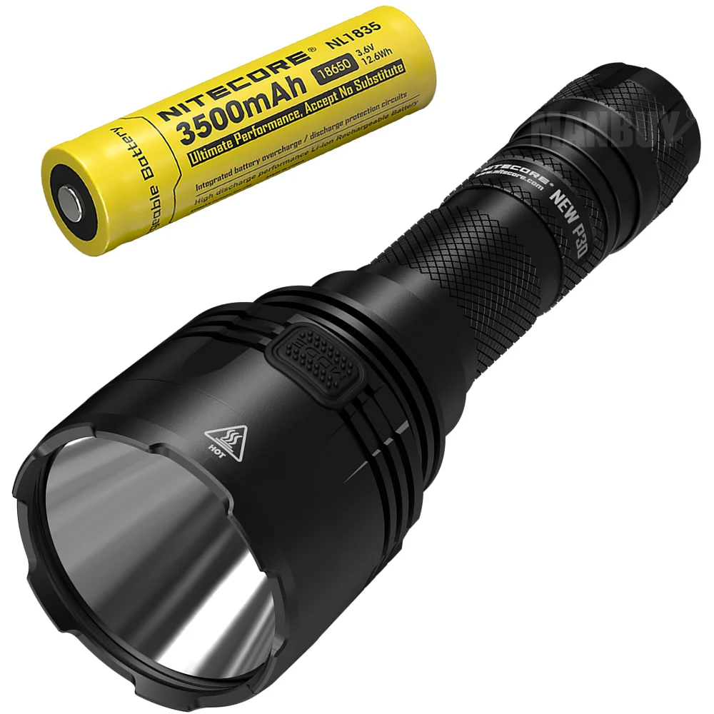 Портативный тактический фонарь NITECORE NEWP30 1000 лм с аккумулятором 18650 для охоты на