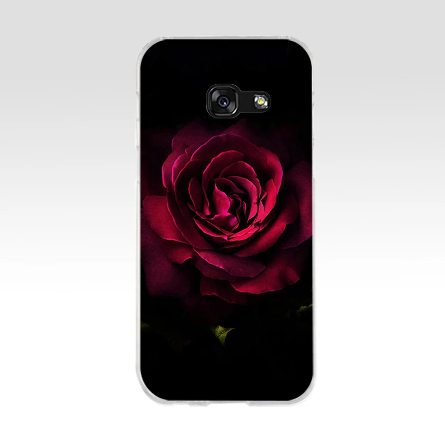 280FG Мягкий силиконовый чехол из ТПУ с красными розами для Samsung a3 2016 a5 2017 a6 plus a7 a8 2018