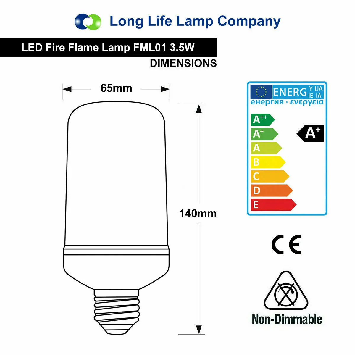 Рекламная акция мерцающий огнеупорный эффект E27 светодиодный Смоделированный