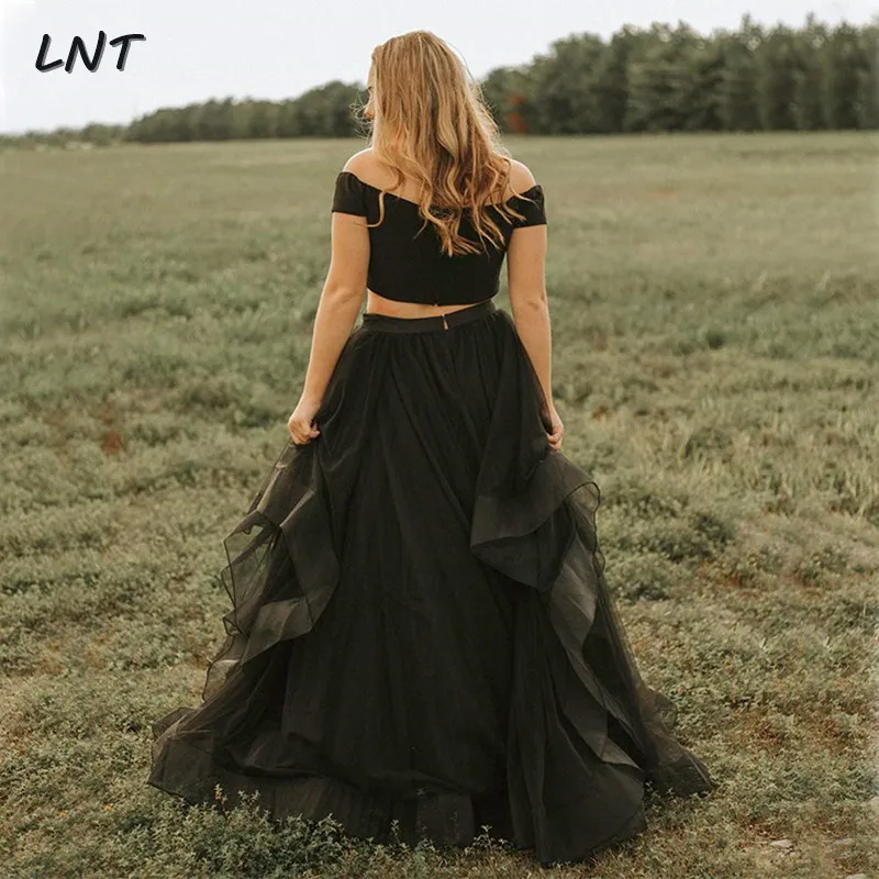 Темно красные платья для выпускного вечера из 2 частей трапециевидные тюлевые