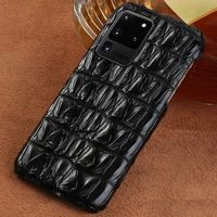 100 luxury genuine crocodile leather phone case for samsung galaxy s20 plus s20 ultra note 10 s9 s8 s10 plus a50 a51 a71 cover