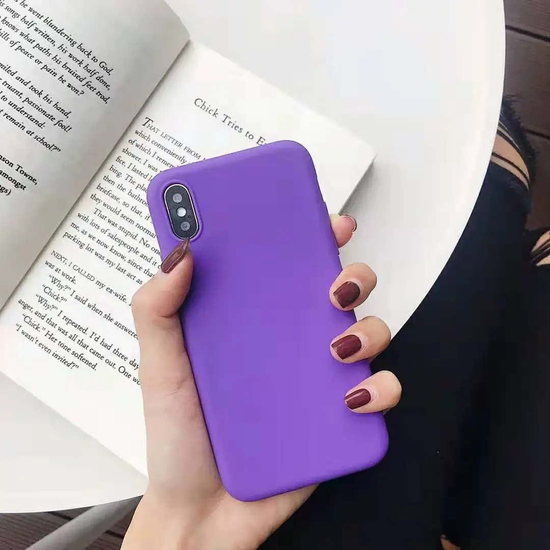 Новинка однотонные силиконовые парные Чехлы для iphone 7 6 11 8 Plus XS XR X MAX милые мягкие