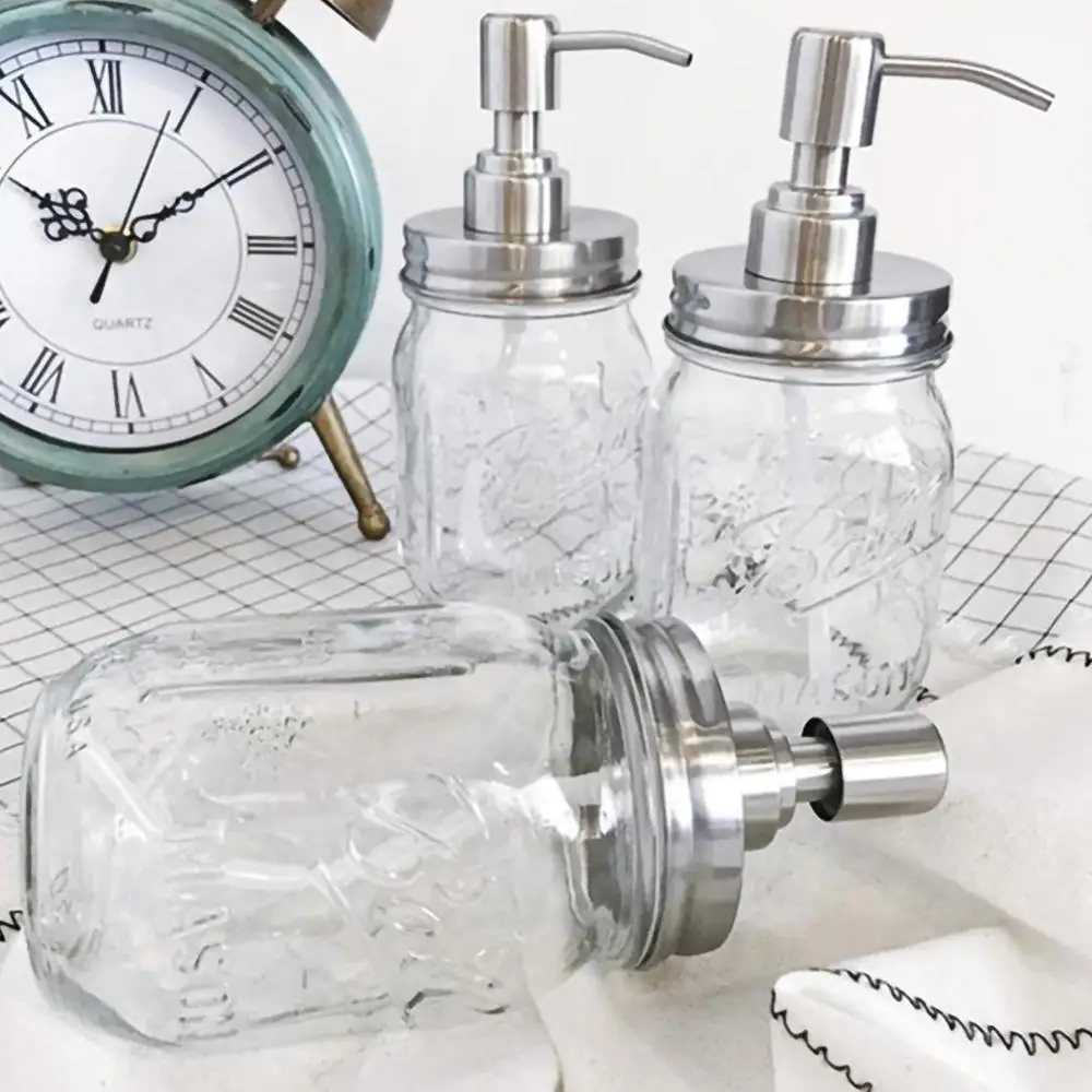 Soap Lotion Emulsion Bottle For Mason Jar Dispenser Pump Pressing Head Nozzle Replacement Tube Bathroom Accessories | Обустройство