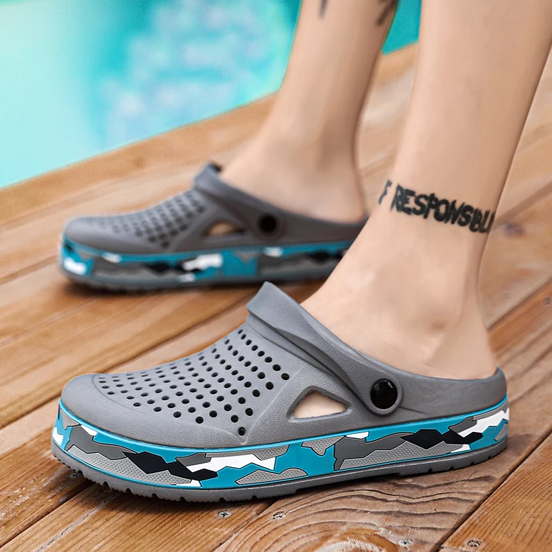 Coslony Crocks/Мужская обувь Мужские сандалии Sandalias Летняя Sandalen Шлепанцы Sandalet hombre Sandali
