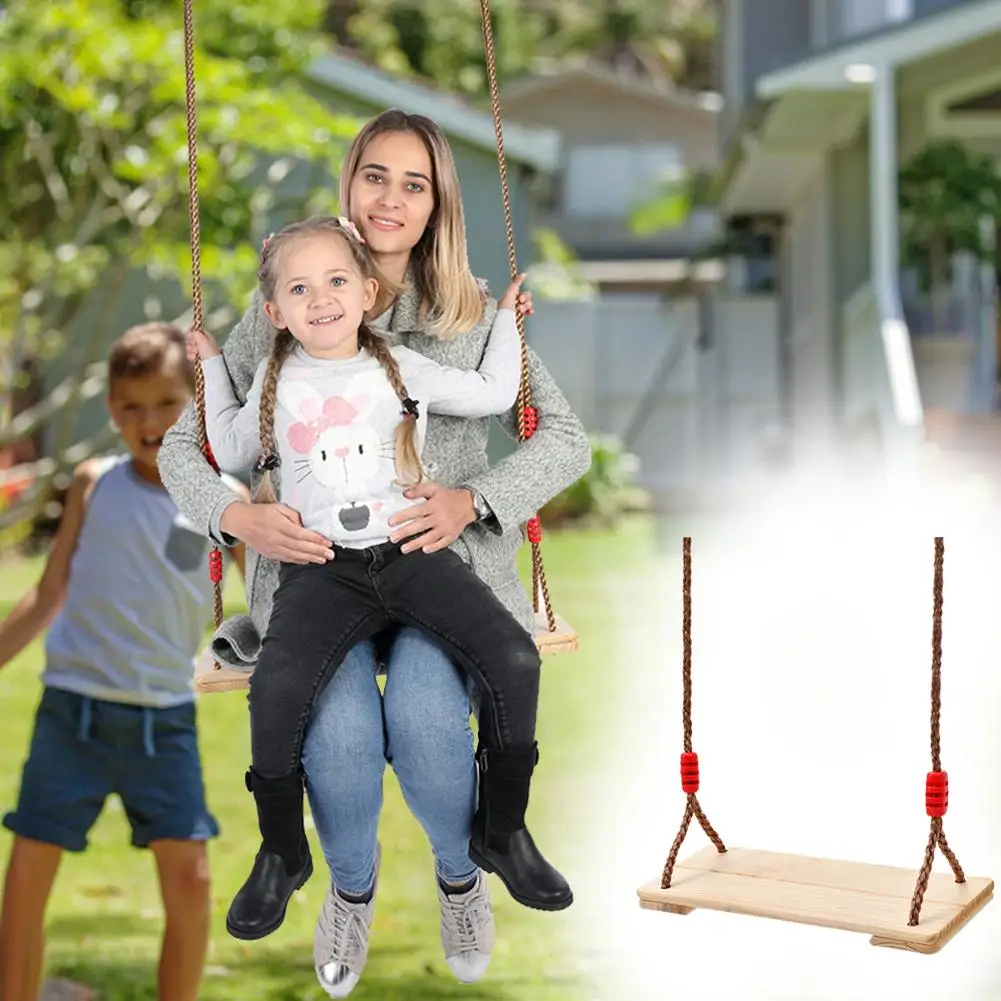 

Canvas Baby Swing Chair Hanging Wood Children Kindergarten Toy Outside Indoor Small Basket Swinging Rocking Chair Baby Toy