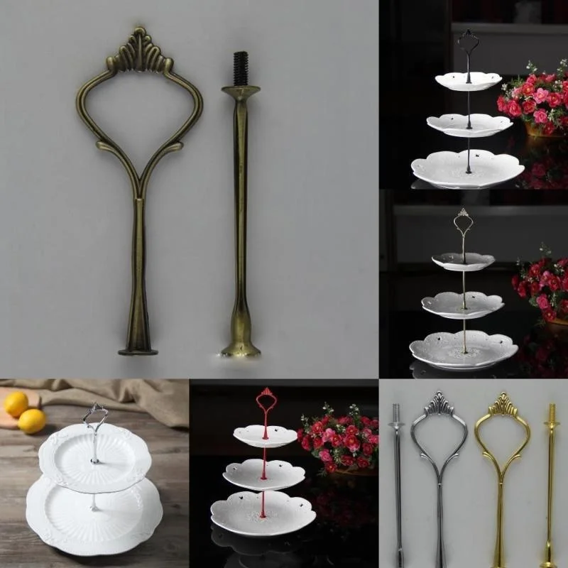 Кронштейн держатель из нержавеющей стали 3 уровня круглая подставка для кексов