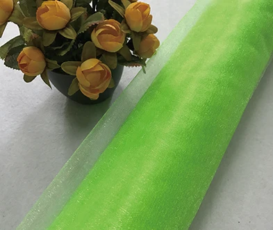 Light green 70 см в ширину* 50 ярдов длинные Хрустальные органзы многоцветные рулонные Тюлевая ткань драпировки для свадьбы фон день рождения украшения - Цвет: Light green