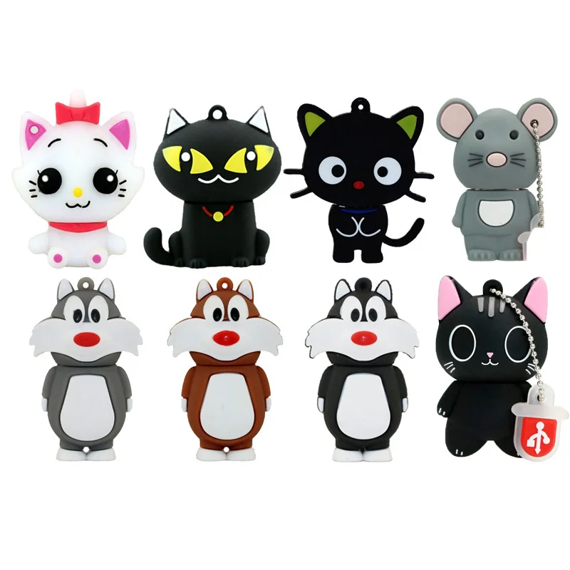 

USB-флеш-накопитель в виде животного, 8-128 ГБ, USB 2,0