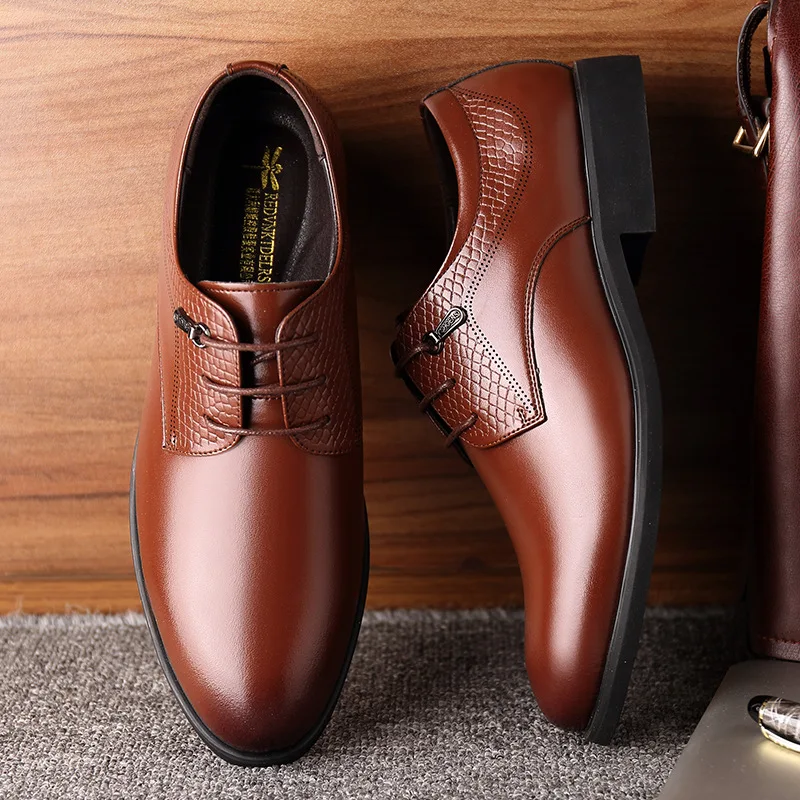 IMAXANNA модные новые мужские туфли из натуральной кожи деловые классические