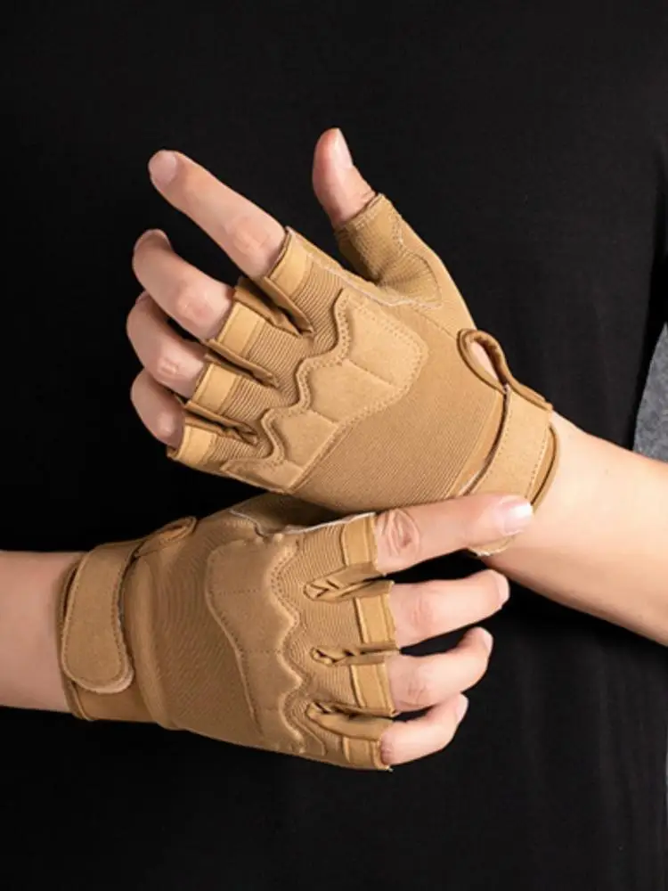 

Outdoor Riding Tactical Hunting Gloves Half-Finger Anti-Skid Breathable Shock Absorption Fishing Anti-Wear Gloves