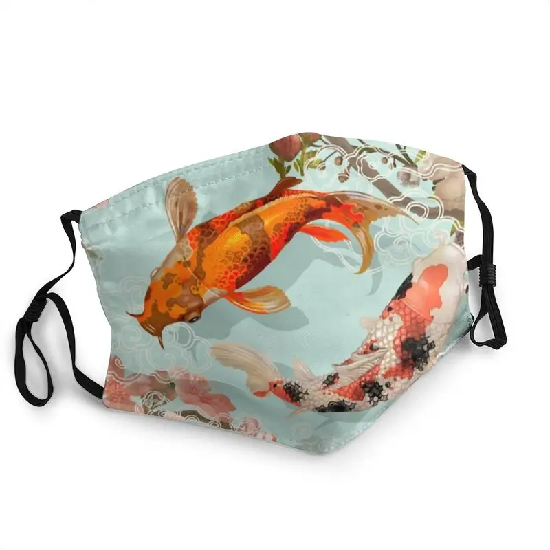 Красивая японская маска для рыб кои моющаяся лица взрослых карпа против смога