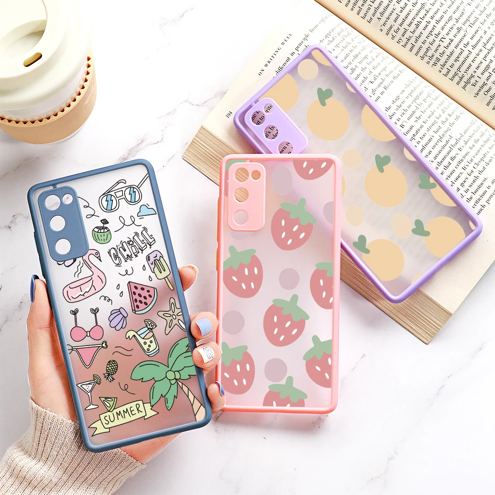 

Phone Case For Samsung S20 FE Cases Hard Painted PC Shell For Samaung A52 A21S A72 A12 S20 S30 S21 Plus S20 S21 Ultra Back Cover