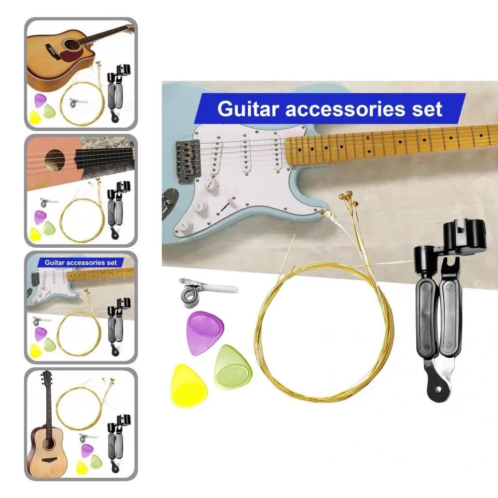 

High Quality Guitar Supplies Set Wear-Resistant with Strings Cutter Guitar Accessory Kits Guitar Supplies Kits 1 Set