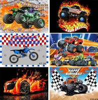 hbo 1 year background birthday backdrops hot wheel truck race car backdrop kids photography race car photo background props