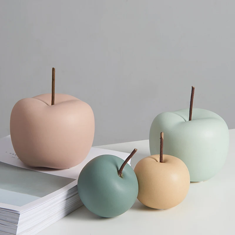 Смола оригами яблоко украшение из грушевого дерева современный минималистичный
