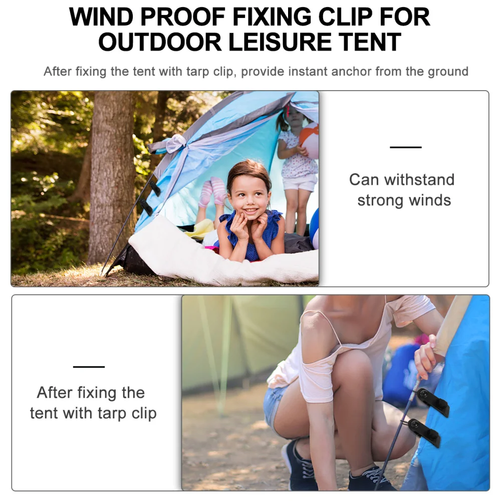 

30Pcs Tarp Clips Heavy Duty Lock Grip Thumb Screw Tent Clamp with Bungee Cords