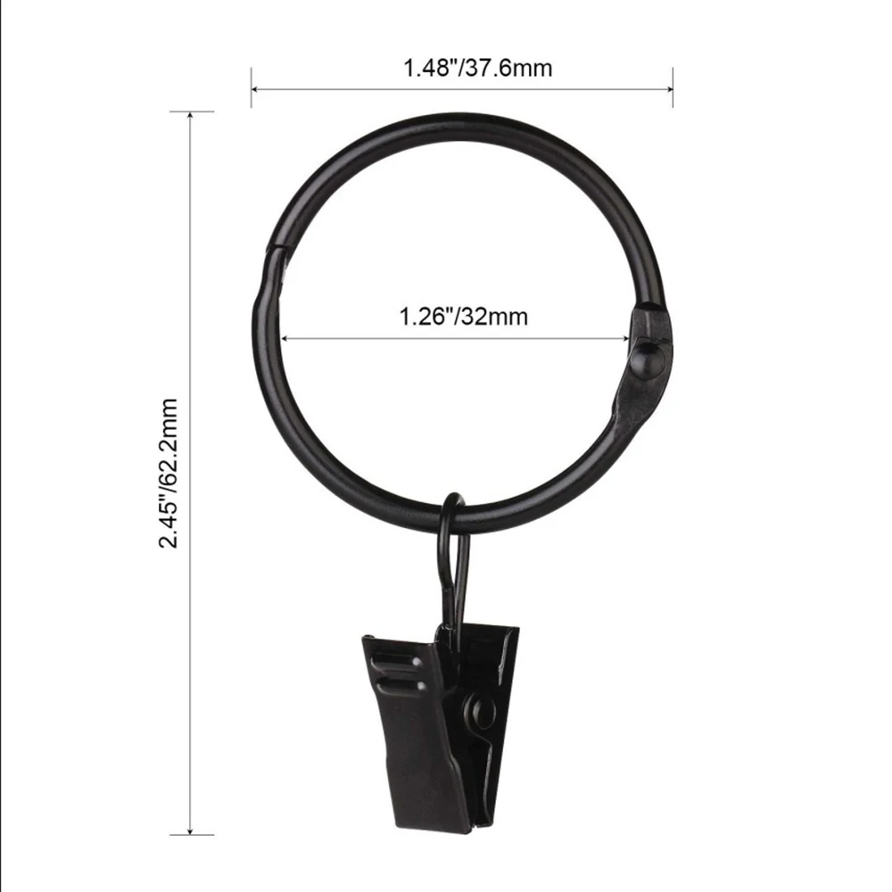 Металлические Открытые зажимы для занавесок и колец сверхпрочные нержавеющие