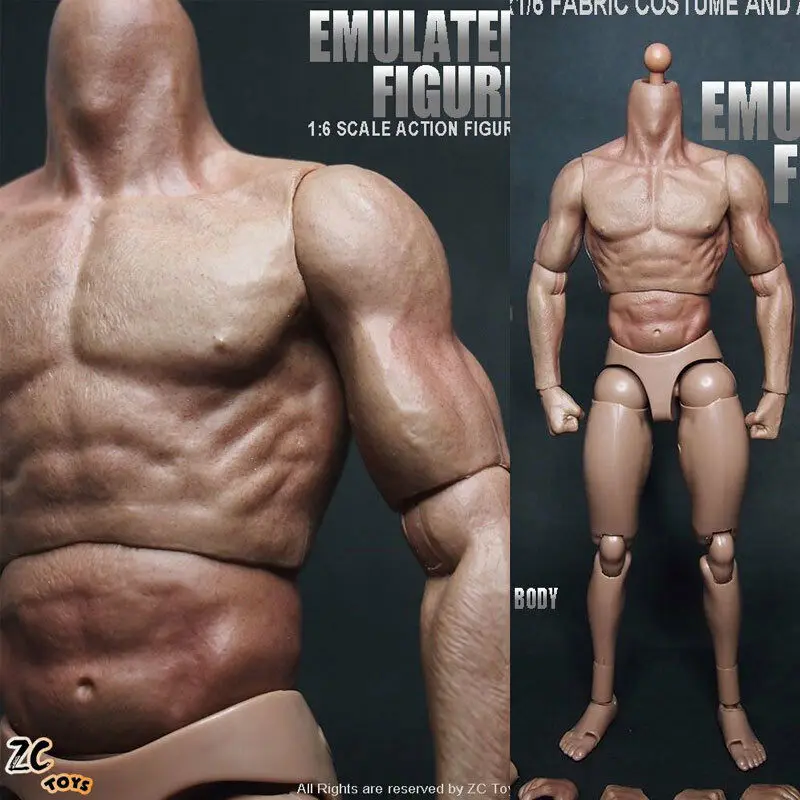 

ZCtoys S001 1/6 Male Muscle Body with Neck 12 inch Super Flexible Soldier Action Figure Fit 1:6 Head Sculpt In Stock