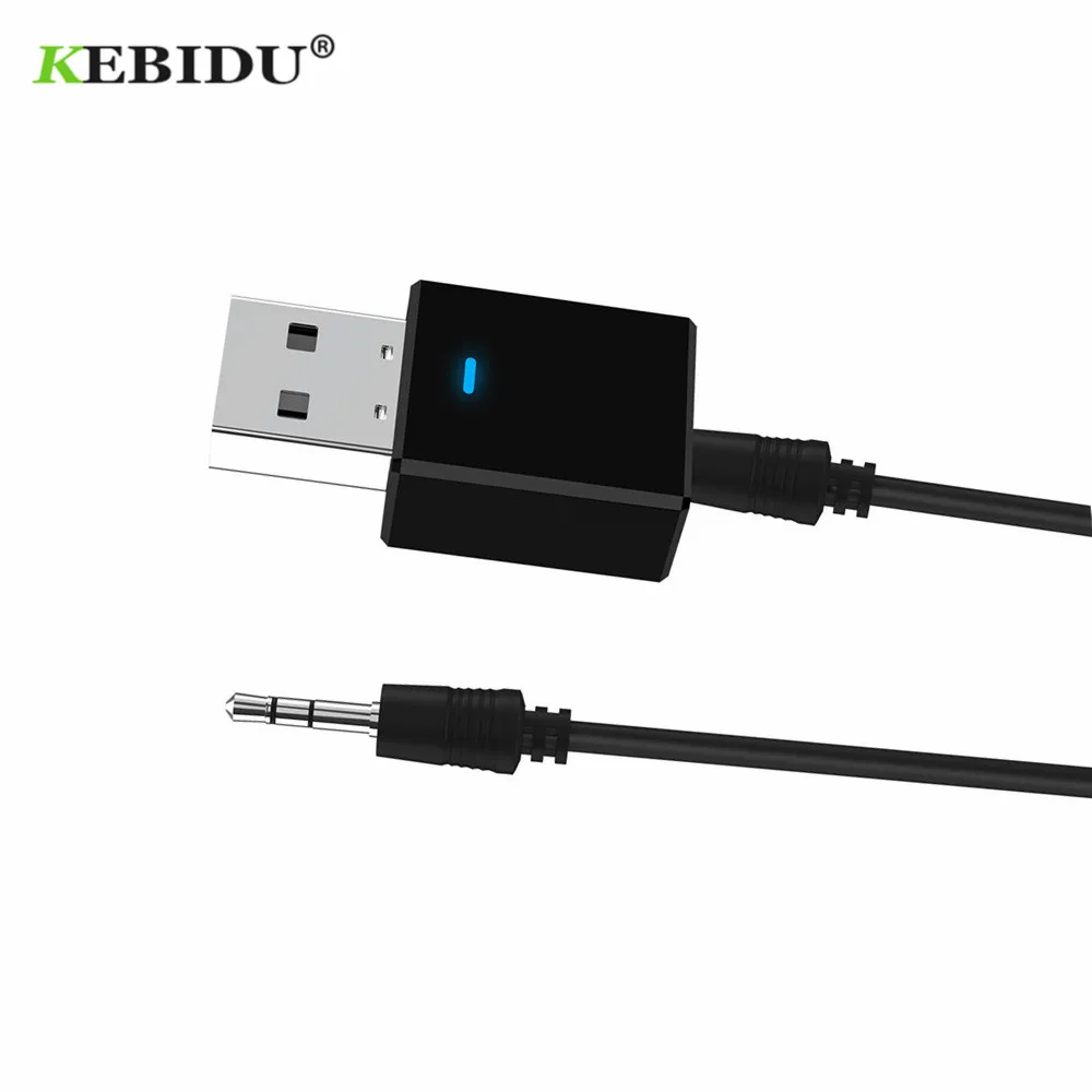 Мини Bluetooth 5 0 приемник KEBIDU передатчик USB AUX аудио адаптер 3 мм разъем для ТВ ПК