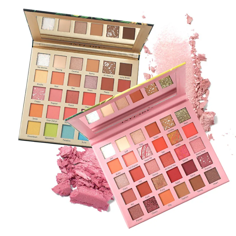 

30 Colors Nude Eyeshadow Palette Holographic Shiny Matte Glitter Pigment Eye Shadow Pallete Metallic Diamond Eye Makeup Palette