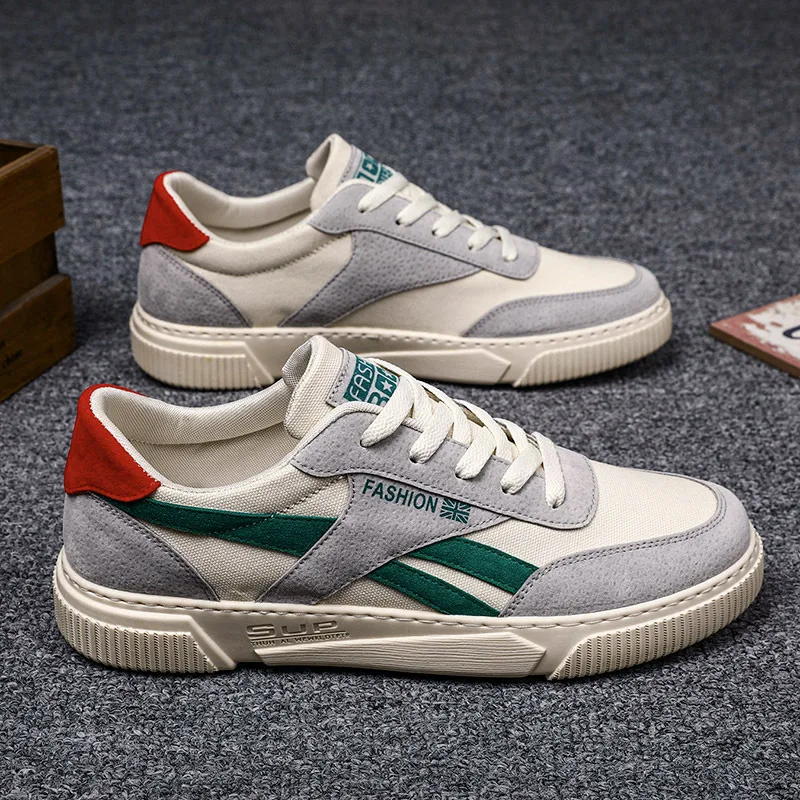 Весенне осенняя мужская повседневная обувь Парусиновые кроссовки на плоской