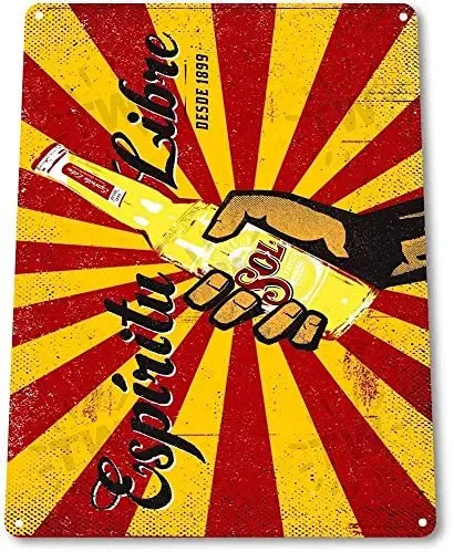 

TIN Sol Espiritu Libre Art Bar Pub Beer Shop Store Cave A168 7.8inch Novelty Parking Poster Chic Gift Suitable 12x8 Inch
