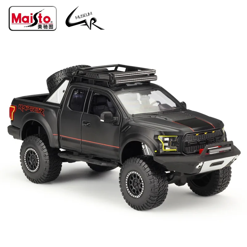 

Maisto 1:24 Model Car Simulation Alloy Racing Metal Toy Car Children Toy Gift Collection 2017 Ford F-150 Raptor Modified Version
