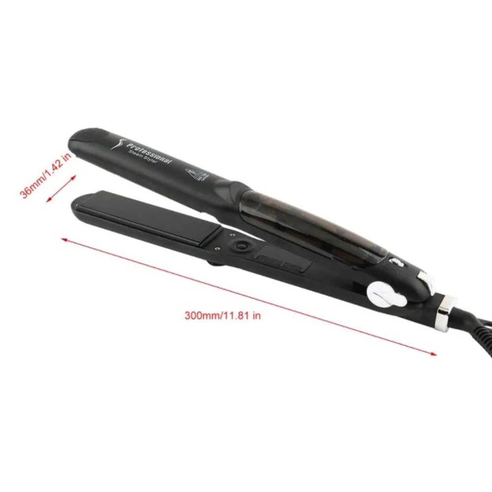 

2019 Pro Ceramic Heating Plate Vapor Steam Hair Straightener Argan Oil Steam Hair Styling Tool Adjustable Temperature