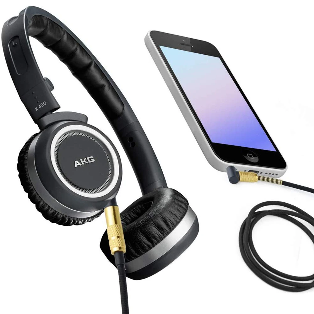 Кабель-удлинитель OFC в нейлоновой оплетке для наушников AKG K450 K430 K451 K452 K480 K490 K495 Q460 |