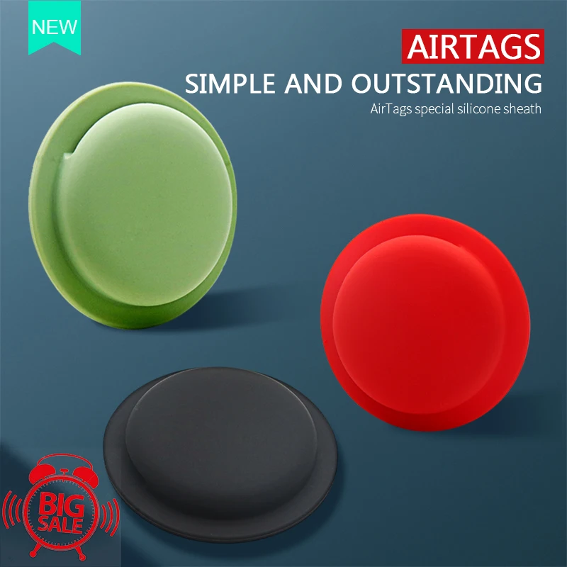 

For Apple Airtag Tracker Silicone Case Anti-lost Protective Sleeve Back Adhesive Mount Soft Cover Protector Accessories
