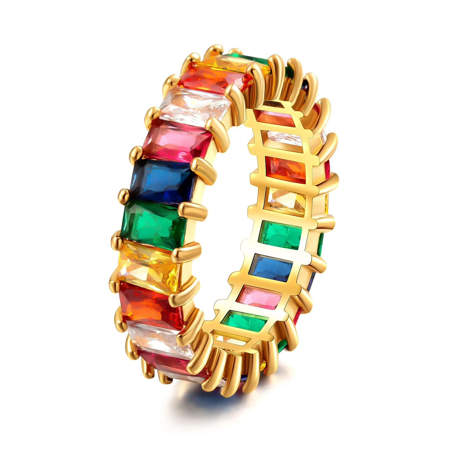 Классический серебристый цвет Циркон Кристалл любовник обручальные кольца для