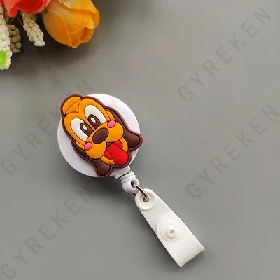 New Cute Cartoon Retractable Pull Badge Reel ID Lanyard Name Tag Card Nurse Badge Holder lovely Kids Reels Office Supplies - Color: 17
