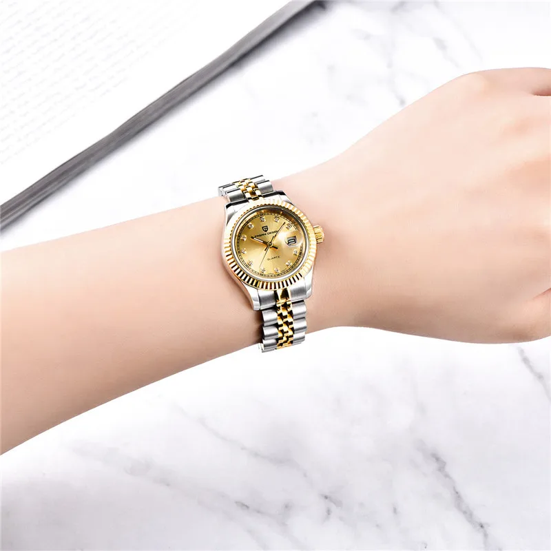 

PAGANI DESIGN New Women's Watches Quartz Gold Watch Luxury Fashion Ladies Women Waterproof Sapphire Watch Clock Relogio Feminino