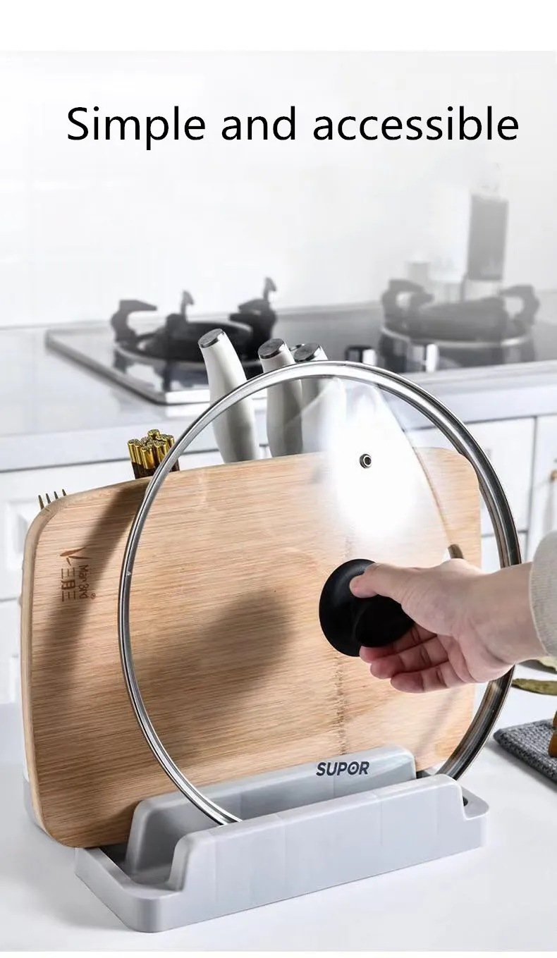 multifunctional knife holder cutting board integrated storage rack for kitchen supplies chopsticks pot cover free global shipping