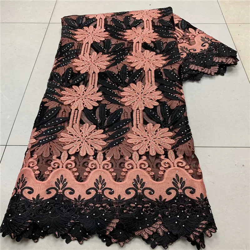 

French Net Lace Fabric Latest African Lace Fabric With Embroidery Mesh Tulle Lace Fabric High Quality Nigerian Lace 2L21-47