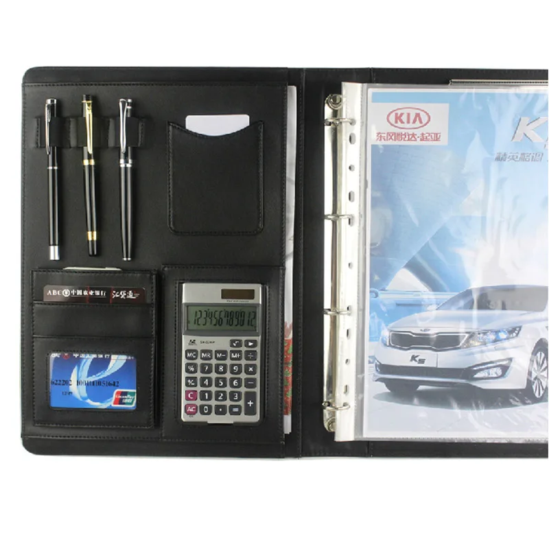 A4 папка для конференций Компендиум Padfolio Магнитный Засов 4 связующее кольцо с 8