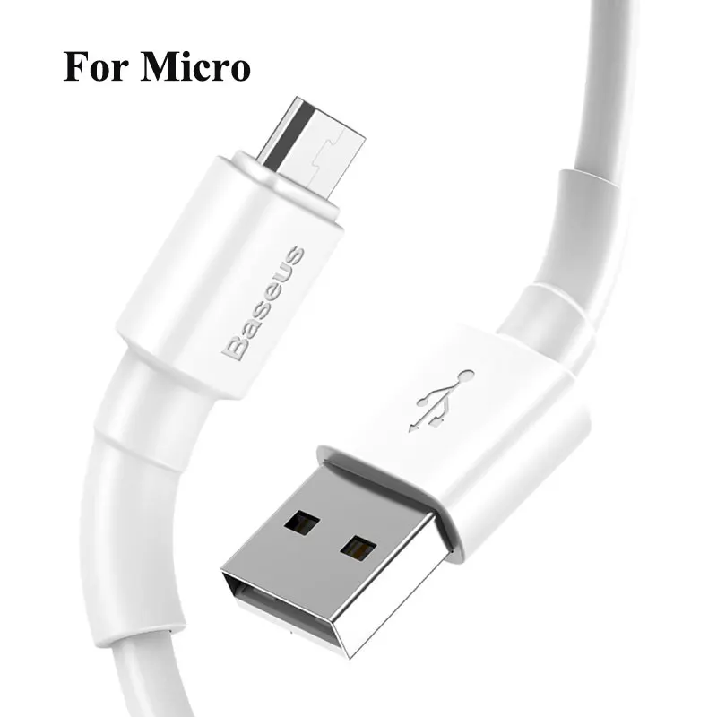 Micro USB Cable Кабель usb type-C Baseus для Redmi K20 Pro iPhone Xs Max Кабель зарядного устройства адаптер USB C кабель type C провод Micro USB кабель - Color: Micro USB Cable
