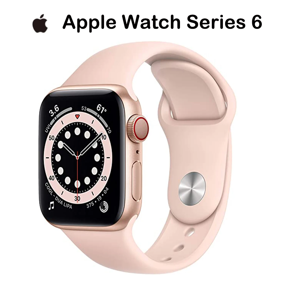 

New Original Apple Watch Series 6 GPS 40MM/44MM Gold Aluminum Case with Pink Sand Sport Band