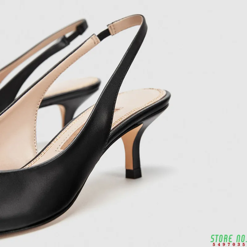 

Summer Shoes Women Sandals Elegant Sexy Office Lady Pointed-Toe footware Female sandalia Real Leather