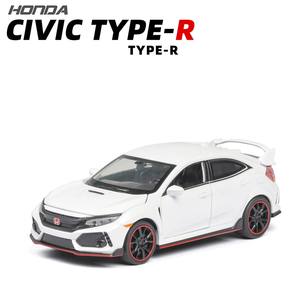 1:32 Civic TYPE-R Diecasts машинки, игрушечный автомобиль, модель автомобиля со звуком, светильник, коллекция, игрушки для мальчиков, подарки для детей