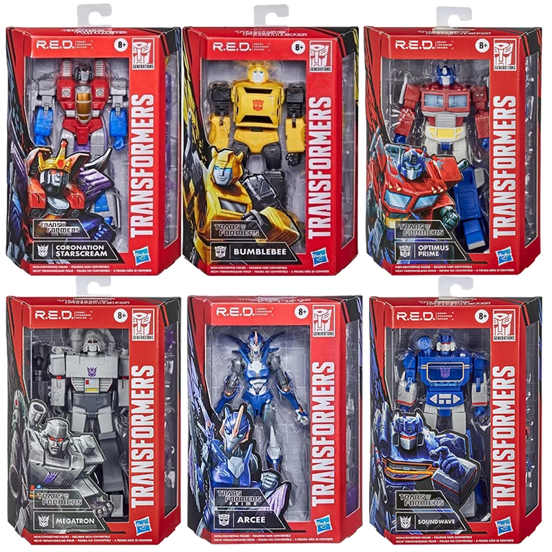 Трансформеры R.E.D. RED G1 Optimus Prime Bumblebee starcry Arcee Soundwave Megatron недеформируемая фигурка