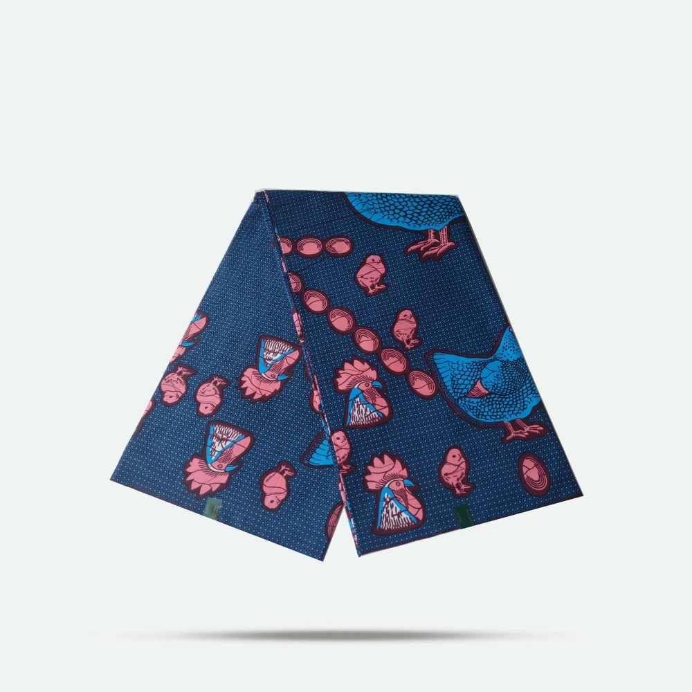 

Ткань из вощеной ткани, 100% хлопок, для женских платьев, ткань с Африканским вощеным принтом, стиль Анкары для изготовления одежды, 6 ярдов