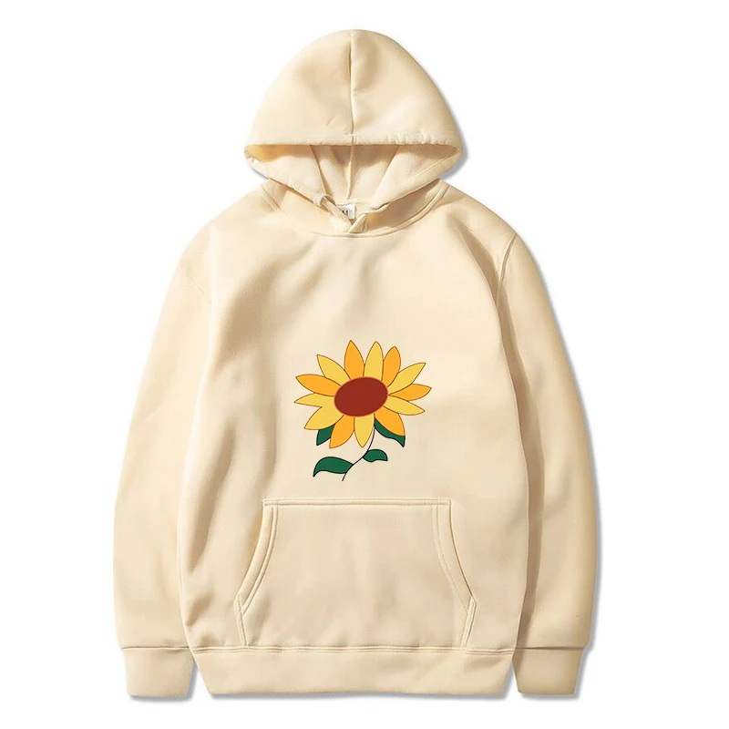 

Wonder Egg Priority Ai Kawaii Hoodie Aesthetic Sun Flower Pocket Same Paragraph Casual Loose Swea