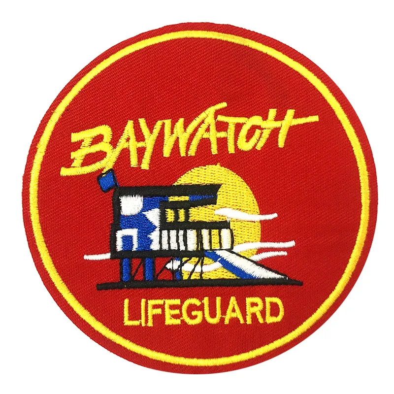 

Salvation BAYWATCH LIFEGUARD Embroidered clothes patch Iron on Patches For clothing Games Badges Stickers Garment Appliques