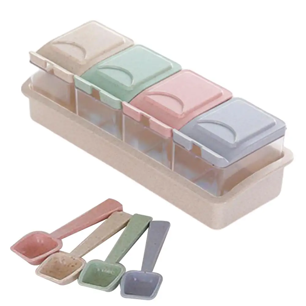 4 шт. бутылка для приправ из пшеничной соломы стеклянные кухонные принадлежности