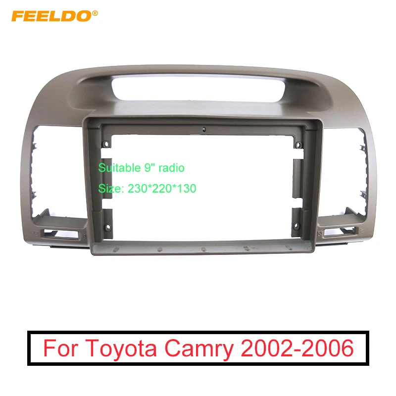 Автомагнитола FEELDO 2DIN адаптер с рамкой для Toyota Camry 9 дюймов большой экран комплект