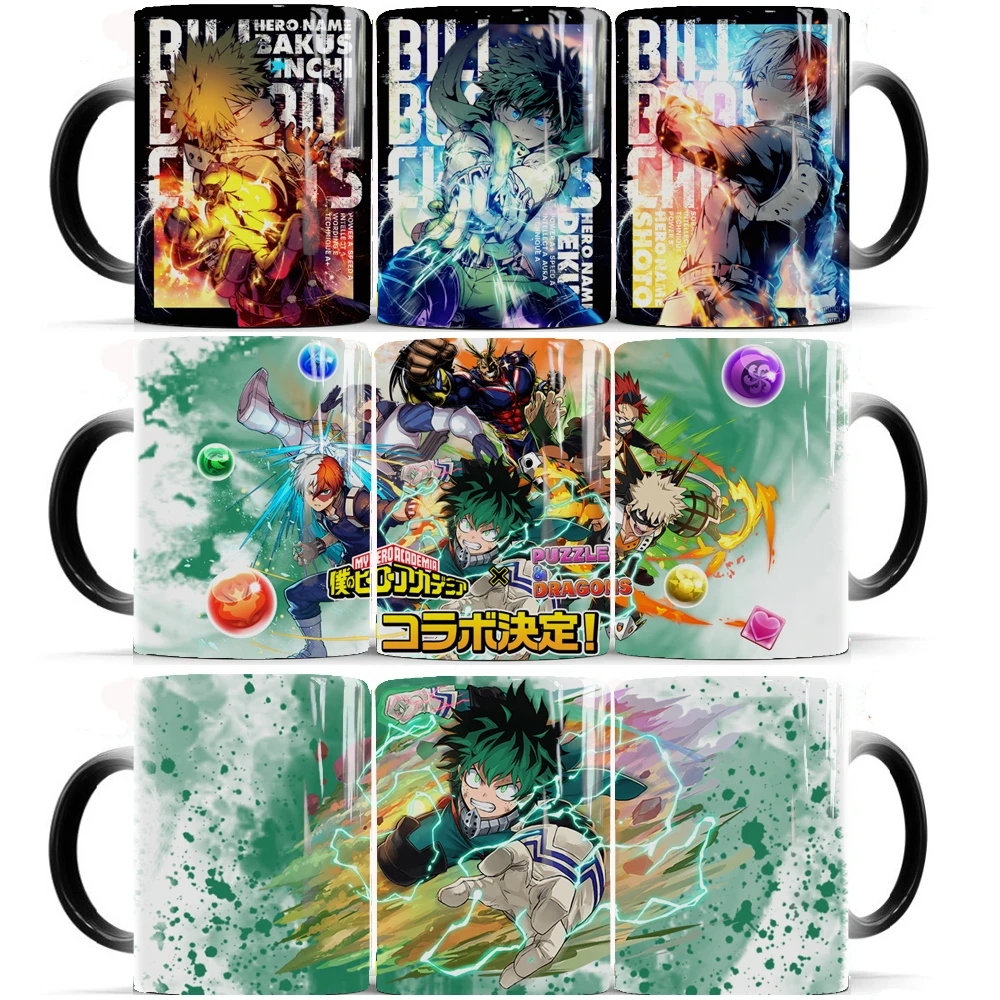 

New My Hero Academia Mug Ceramic 11oz Color Changed Tea Milk Gift Mug Safe Package Gift Magic Coffee Mug