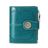 luxury brand leather small wallet women short zipper ladies coin purse card holder womens wallet